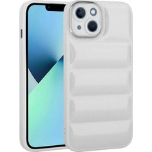 The Gencoo Apple iPhone 14 Plus Kılıf Kamera Korumalı Parlak Airbag'li Tgco Galya Kapak-Beyaz