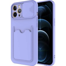 The Gencoo iPhone 12 Pro Kılıf ​tgco Kartix Kapak-Lila