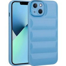 The Gencoo iPhone 14 Plus Uyumlu Kamera Korumalı Parlak Airbag'li Tgco Galya Kapak-Mavi