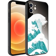 The Gencoo iPhone 12 Kılıf Kamera Korumalı Desenli Sert Silikon Tgco Epoksi Kapak-No9