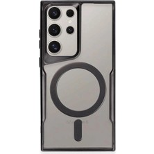 Herşey Trend Herşeytrend Samsung Galaxy S24 Ultra Kılıf Boyi Magsafe Silikon Kapak - Siyah