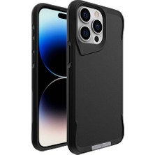 The Gencoo Apple iPhone 15 Pro Max Kılıf Tgco Airbag Kenarlı T-Max Mat Standlı Kapak-Siyah