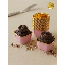 PremiumPort 24'lü Premium Rose Kare Muffin Kek Kalıbı, Şık ve Dayanıklı Tasarım