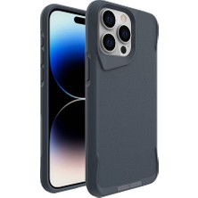 The Gencoo Apple iPhone 15 Pro Max Kılıf Tgco Airbag Kenarlı T-Max Mat Standlı Kapak-Gri