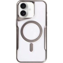 Herşey Trend Herşeytrend Apple Iphone 16 Kılıf Boyi Magsafe Silikon Kapak - Titan Gri