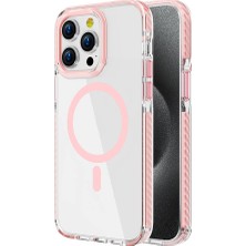 The Gencoo Apple iPhone 15 Pro Max Kılıf Magsafe Şarj Özellikli Airbagli Takılabilir Askı Aparatlı Tgco Nana Kapak-Pembe