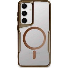 Herşey Trend Herşeytrend Samsung Galaxy S24 Kılıf Boyi Magsafe Silikon Kapak - Kahverengi