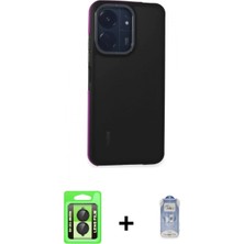 İlk El Grup Ieg™ Redmi 13C Kılıf Eksen Işık - Siyah Joko Magic 5d Cam + Siyah Raze Metal Kamera Lens