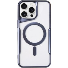 Herşey Trend Herşeytrend Apple Iphone 15 Pro Max Kılıf Boyi Magsafe Silikon Kapak - Lacivert