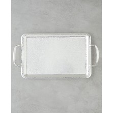 PremiumPort Şık Metal Ikram Tepsisi 34,5X22 Cm, Zarif ve Kullanışlı Tasarım