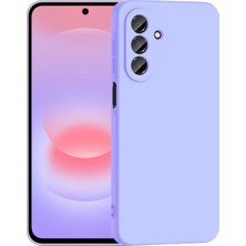 Kzy Samsung Galaxy A37 ile Uyumlu Kapak Kamera Korumalı Içi Kadife Lansman Silikon Kılıf - Lila