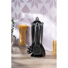 PremiumPort Şık 6 Parça Standlı Servis Seti, Modern ve Zarif Tasarım