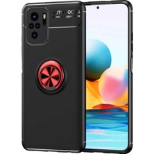 The Gencoo Xiaomi Redmi Note 10S Kılıf Tgco Ravel Silikon Kapak-Siyah-Kırmızı