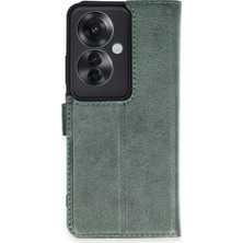 Herşey Trend Herşeytrend Oppo Reno 11F Kılıf Trend S Plus Kapaklı Kılıf - Yeşil