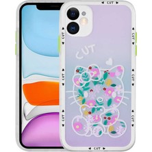 The Gencoo iPhone 11 Kılıf Kamera Korumalı Desenli Sert Tgco Hess Kapak-No9