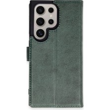 Herşey Trend Herşeytrend Samsung Galaxy S24 Ultra Kılıf Trend S Plus Kapaklı Kılıf - Yeşil