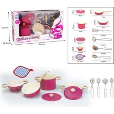 TeknoKapsül 3815-6A Tencere 11 Parça Pembe -Vardem Oyuncak