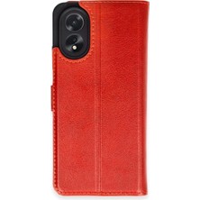 Herşey Trend Herşeytrend Oppo A38 Kılıf Trend S Plus Kapaklı Kılıf - Kırmızı