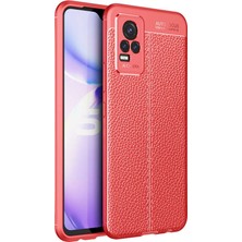 The Gencoo Vivo V21E Kılıf Tgco Niss Silikon Kapak-Kırmızı