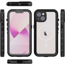 The Gencoo iPhone 14 Plus Uyumlu 1-1 Su Geçirmez Kılıf-Siyah