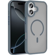 The Gencoo iPhone 17 Kılıf M-Safe Şarj Özellikli Mat Arka Yüzey Tgco Sio Kapak - Gri