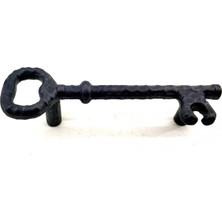 Ulu Pazarlama Antika Tarz Dekoratif Pirinç Anahtar Şeklinde Kapı Çekme Kolu, Mobilya, Sandık, Kutu Kulbu - 96MM, Oksit