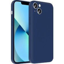 The Gencoo iPhone 14 Kılıf Kamera Korumalı Kartlık Hazneli Tgco Vitra Kapak - Lacivert