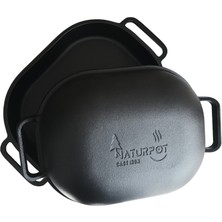 Naturpot Demir Döküm Ekmek Pişirme Tenceresi Kaplamasız Gerçek Demir Döküm