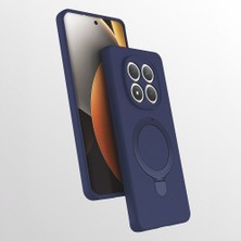 The Gencoo Redmi Note 15 4g Kılıf M-Safe Şarj Özellikli Standlı Zore Samara Kapak - Lacivert