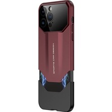 The Gencoo Apple iPhone 14 Pro Max Kılıf Çift Parçalı Tgco Ays Pro Ikili Kapak-Kırmızı-Siyah