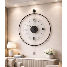 Luxry  Dev Boy(75*90 Cm) - Kırılmaz Camlı - Modern Dekoratif Metal Duvar Saati