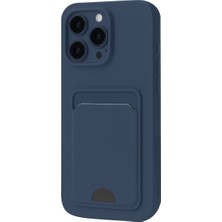 Ulu Pazarlama Apple Iphone 16 Pro Max Kılıf Kelvin Kartvizitli Silikon - Lacivert