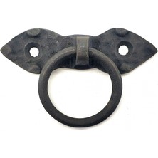 Ulu Pazarlama Antika Tarz Dekoratif Pirinç Yaprak Mobilya Kulbu, Kapı Kilit Halkası - 80 Mm, Oksit