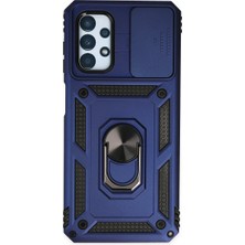Ulu Pazarlama Samsung Galaxy A33 5g Kılıf Pars Lens Yüzüklü Silikon - Lacivert