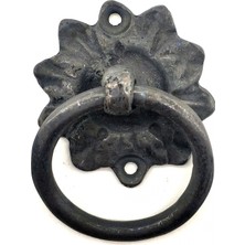 Ulu Pazarlama Antika Tarz Dekoratif Pirinç Çiçek Mobilya Kulbu, Kapı Kilit Halkası - 50MM, Oksit