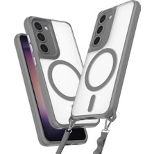 Ulu Pazarlama Samsung Galaxy S23 Kılıf Enka Magsafe Silikon Kılıf - Titan Gri