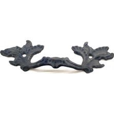 Ulu Pazarlama Antika Tarz Dekoratif Pirinç Çiçek Kapı Kulbu - 40X125 Mm, Oksit