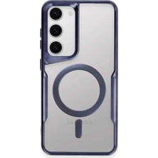 Ulu Pazarlama Samsung Galaxy S23 Kılıf Boyi Magsafe Silikon Kapak - Lacivert