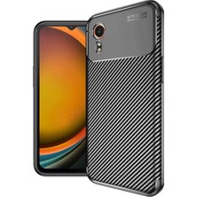 Herşey Trend Herşeytrend Samsung Galaxy Xcover 7 Kılıf Auto Focus Karbon Kapak - Siyah