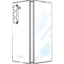 The Gencoo Galaxy Z Fold 6 Kılıf Tgco Full Camlı Kıpta Kapak-Gümüş
