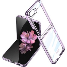 The Gencoo Galaxy Z Flip 6 Kılıf Tgco Full Camlı Kıpta Kapak-Mor
