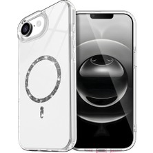 Ulu Pazarlama Apple Iphone 16E Live Diamond Magsafe Kapak - Şeffaf