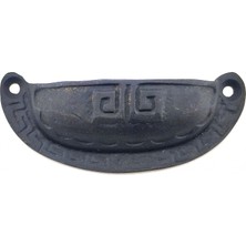 Ulu Pazarlama Antika Tarz Dekoratif Pirinç Çizgili Tas Mobilya Kulbu - 37X90 Mm, Oksit