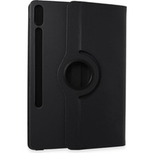 Ulu Pazarlama Samsung Galaxy X610 Tab S9 Fe Plus 12.4 Kılıf 360 Tablet Deri Kılıf - Siyah