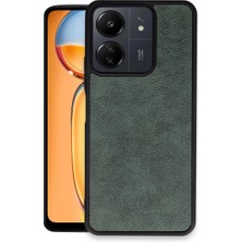 Ulu Pazarlama Xiaomi Redmi 13C Kılıf Aras Deri Kapak - Koyu Yeşil