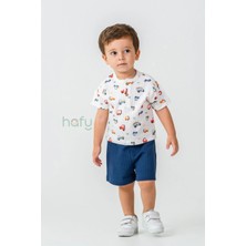 Hafy Baby Araba Desenli, Yazlık Erkek Çocuk, Bebek Şortlu Takım