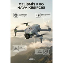 Neffo Akıllı Drone Hd Kameralı 4 Yönlü Engel Sensörlü Uzaktan Kumandalı Katlanabilir Profesyonel Drone