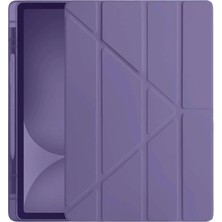 Herşey Trend Herşeytrend Apple Ipad Pro 11 (2024) Kılıf Kalemlikli Hugo Tablet Kılıfı - Mor