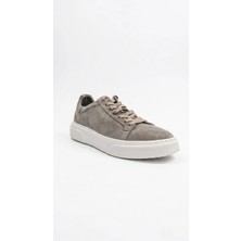 Ustalar Ayakkabı Gri-Beyaz Süet Hakiki Deri Sneaker Ayakkabı 632.2501
