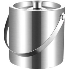 PremiumPort 304 Çelik Çift Cidarlı 1,6 Lt Buz Kovası Kapaklı